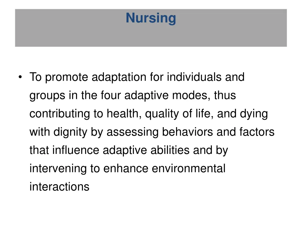 nursing