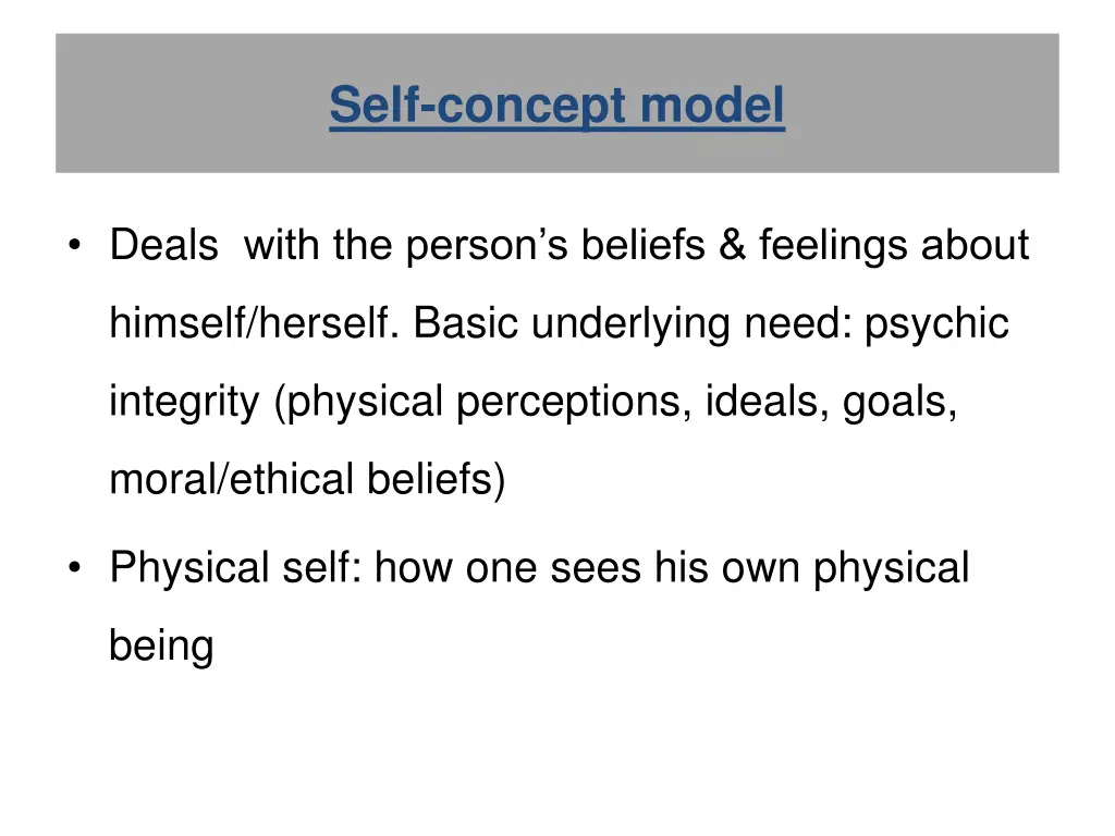 self concept model