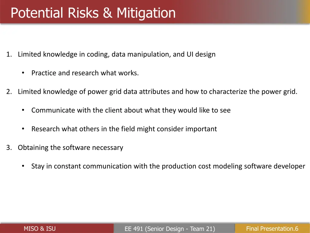 potential risks mitigation