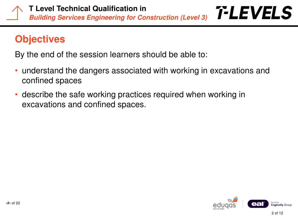 t level technical qualification in building 1