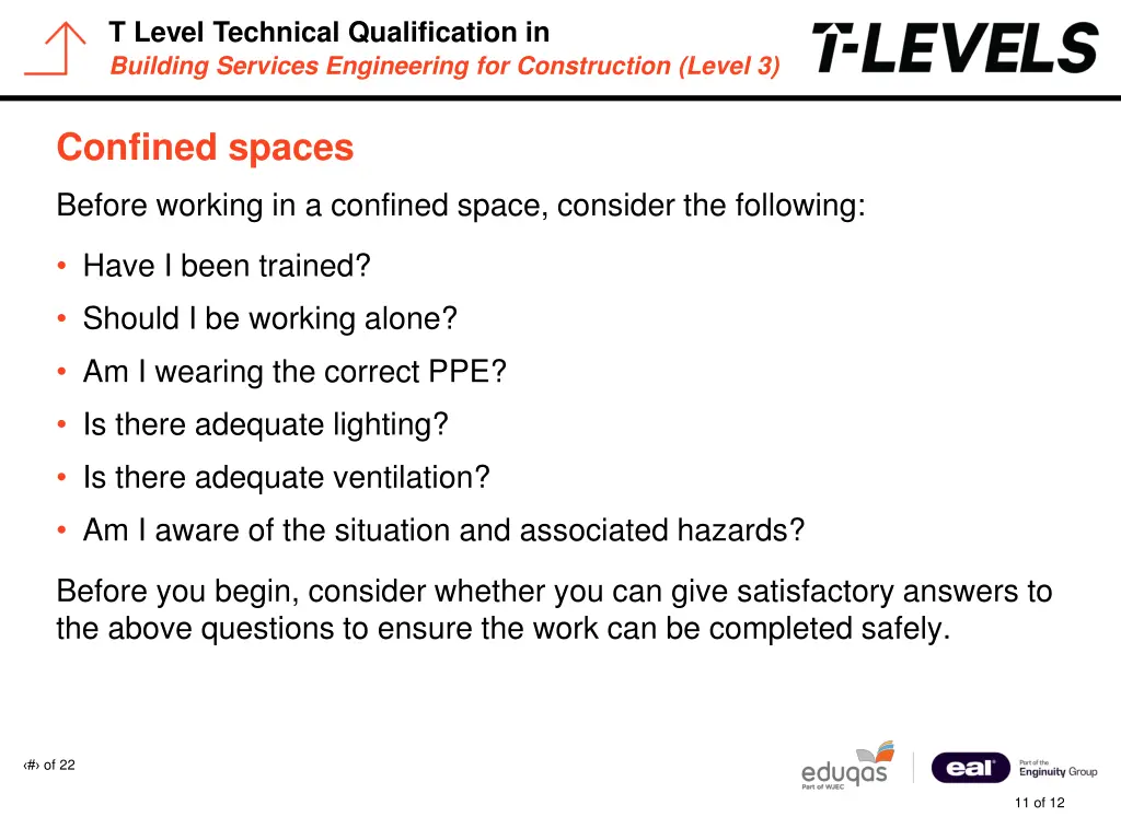t level technical qualification in building 10