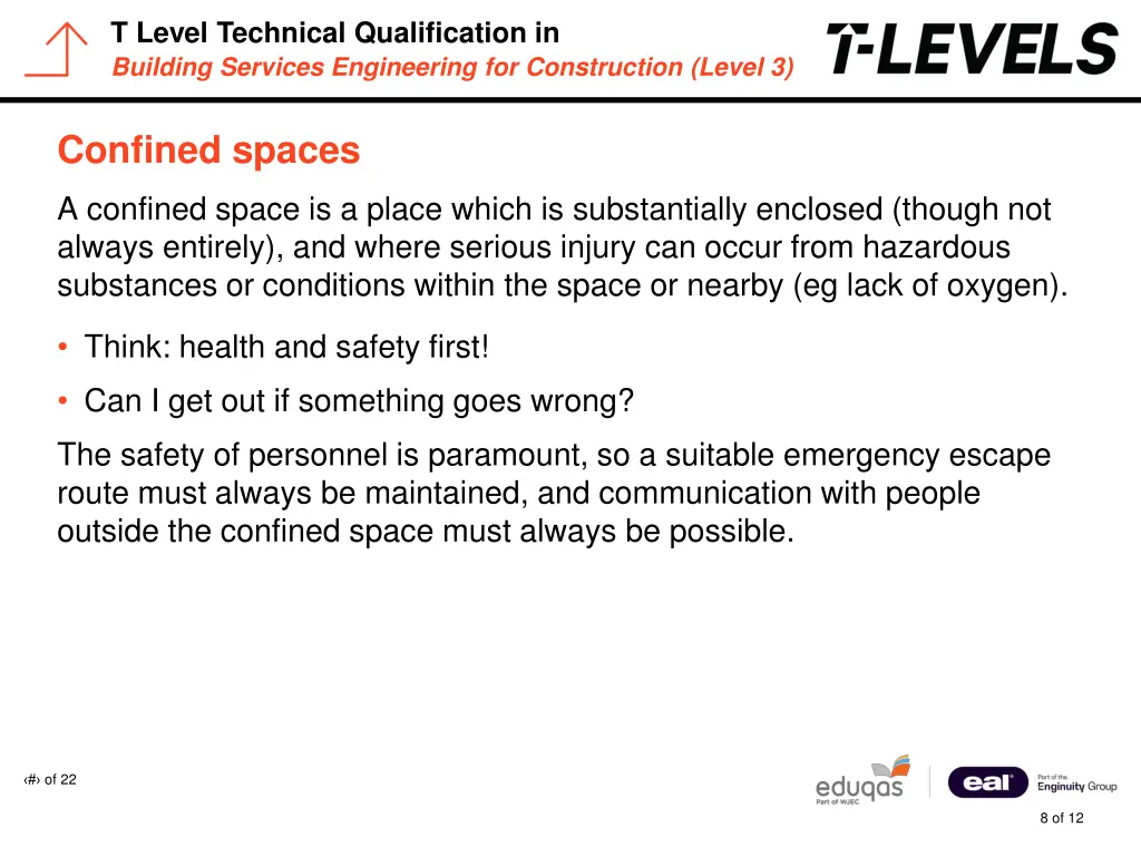 t level technical qualification in building 7