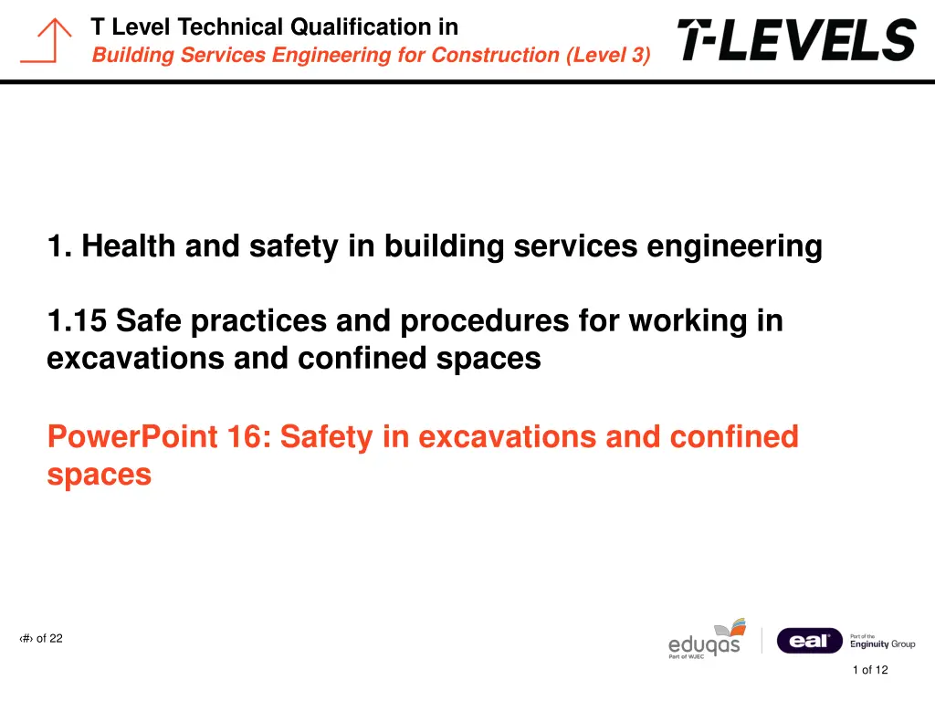 t level technical qualification in building