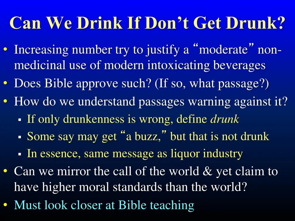 can we drink if don t get drunk