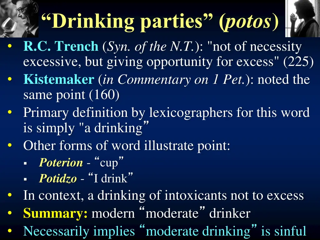 drinking parties potos r c trench