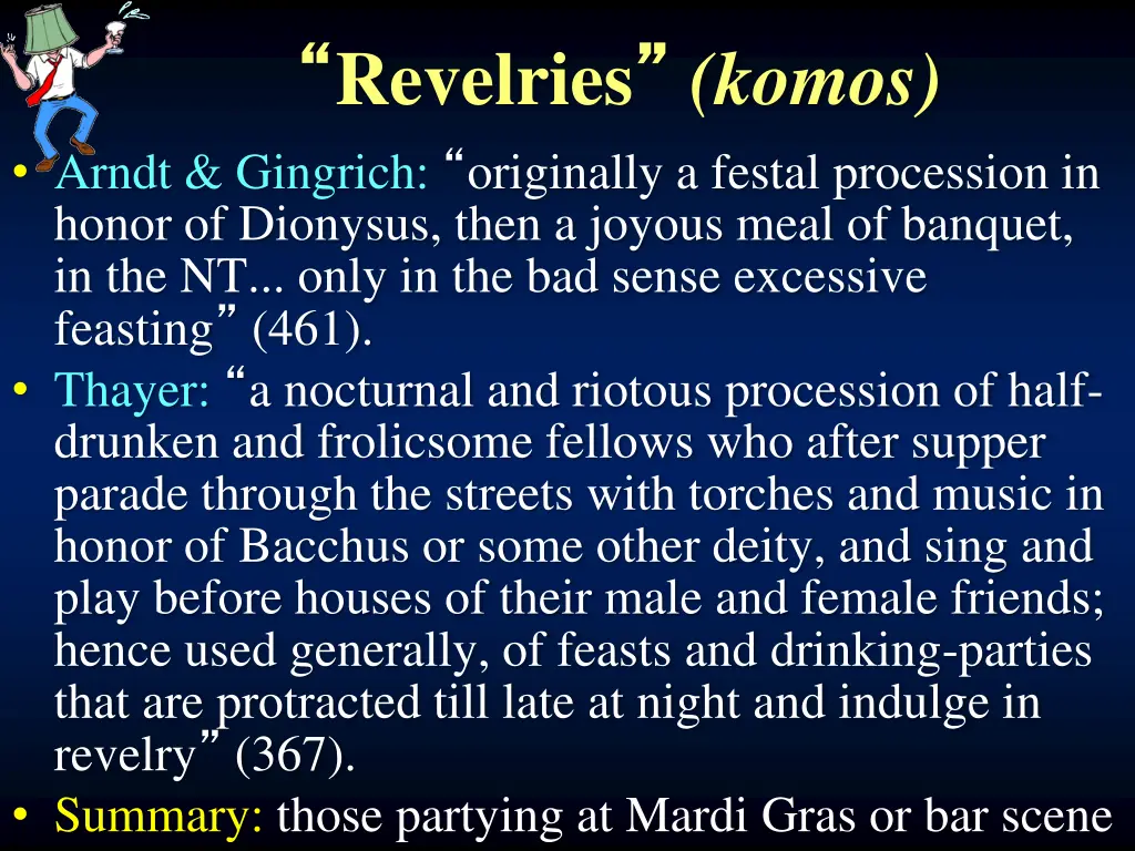 revelries komos arndt gingrich originally