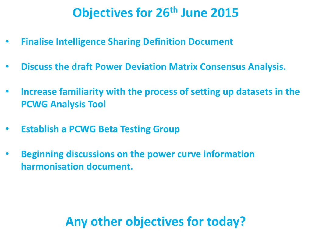 objectives for 26 th june 2015