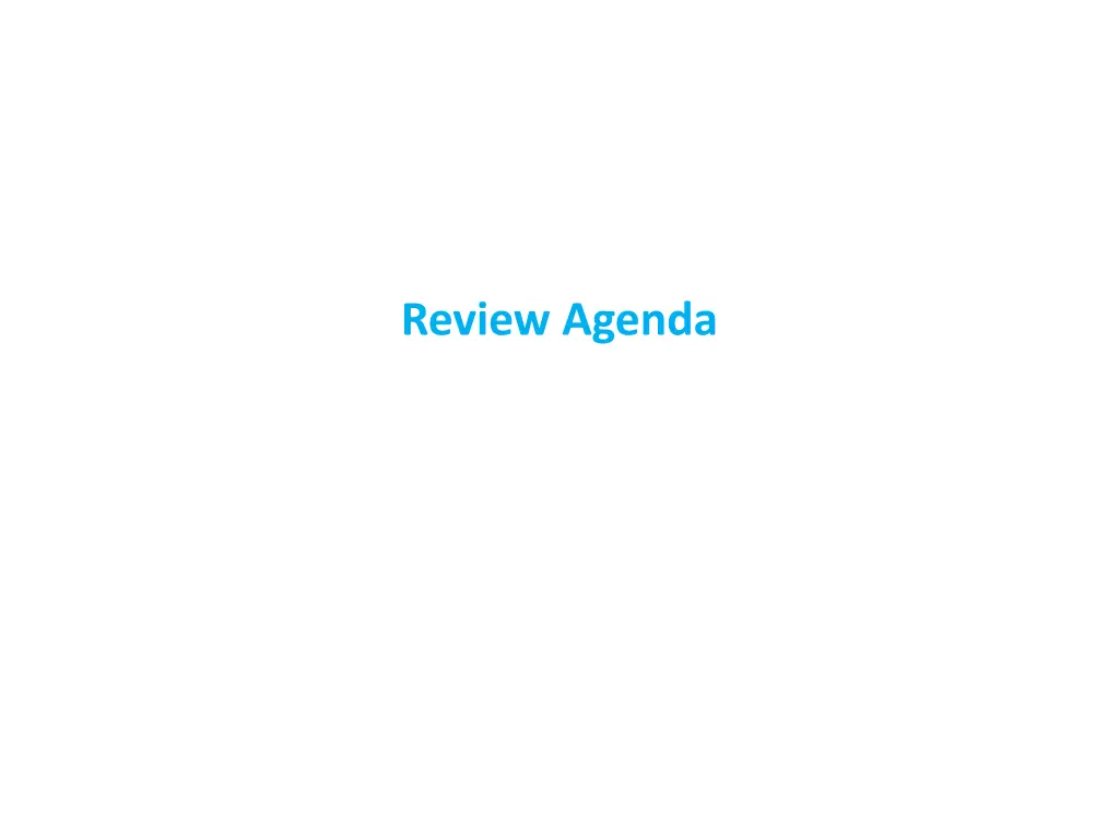 review agenda