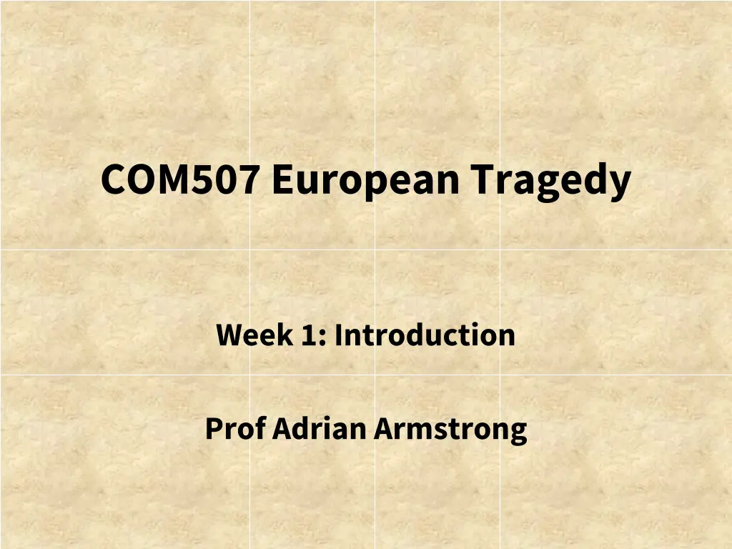 com507 european tragedy
