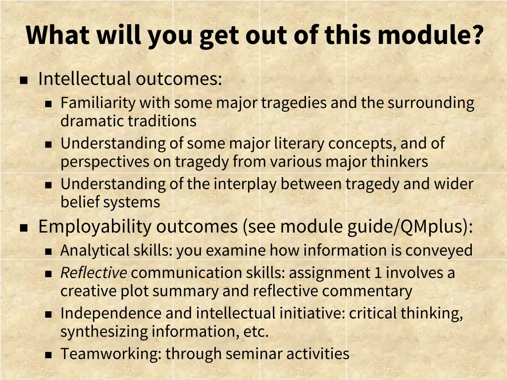 what will you get out of this module