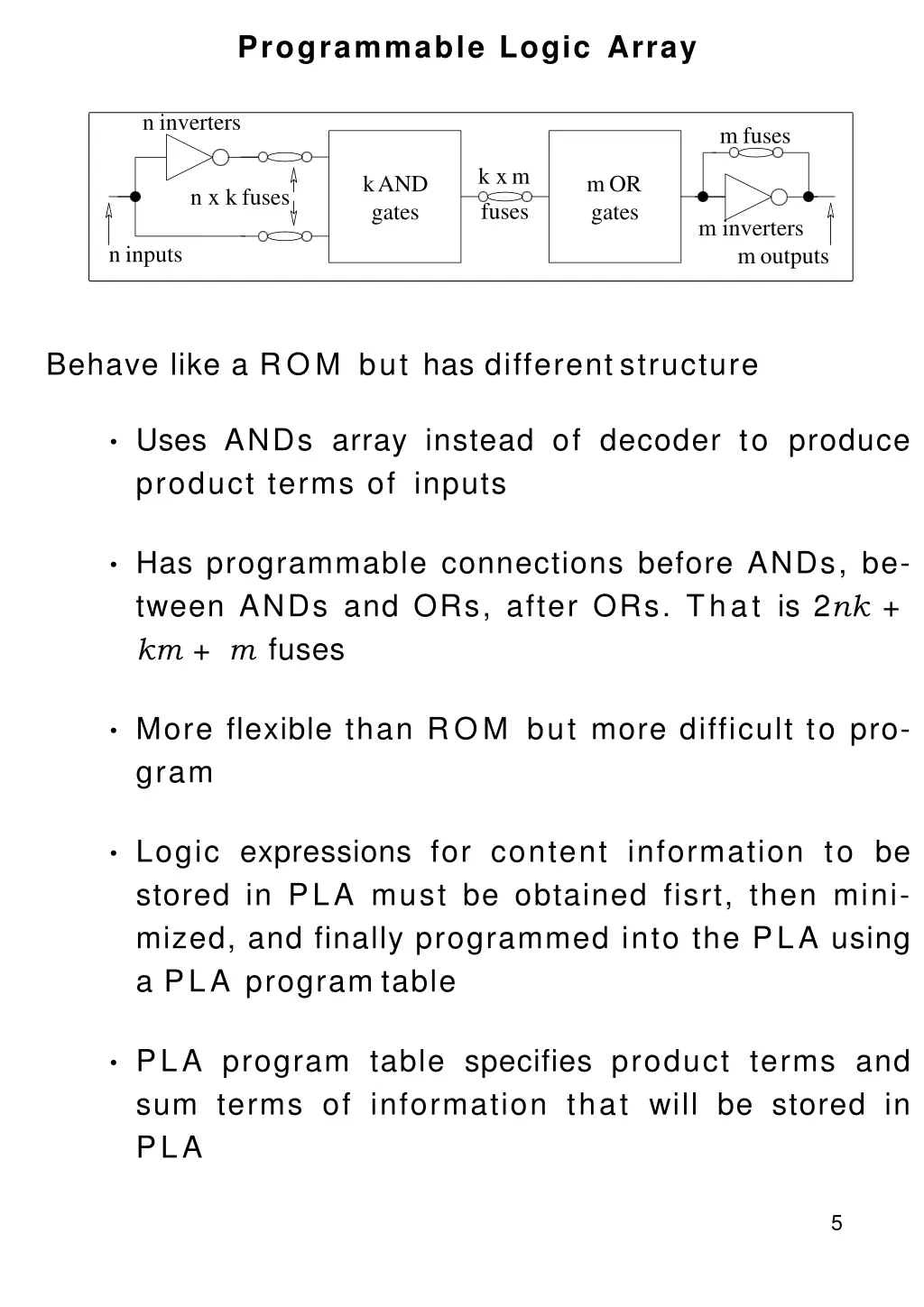 programmable logic array