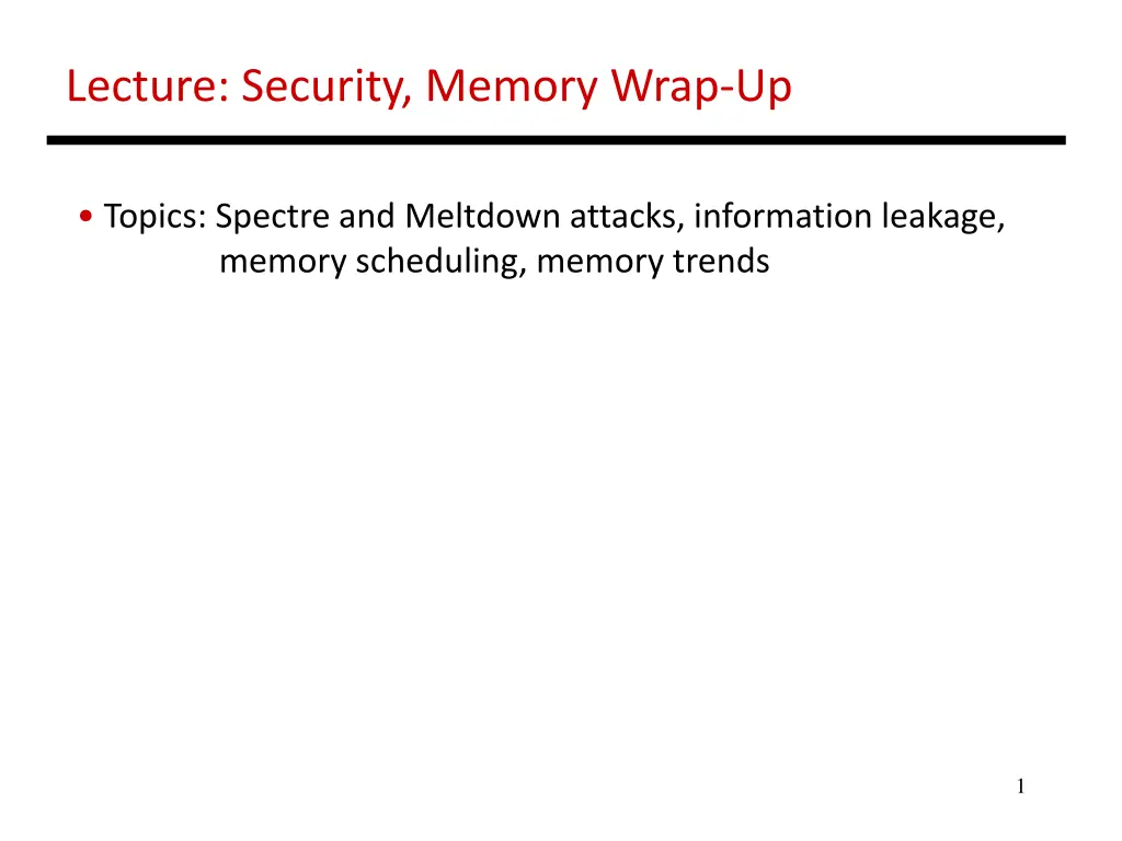 lecture security memory wrap up