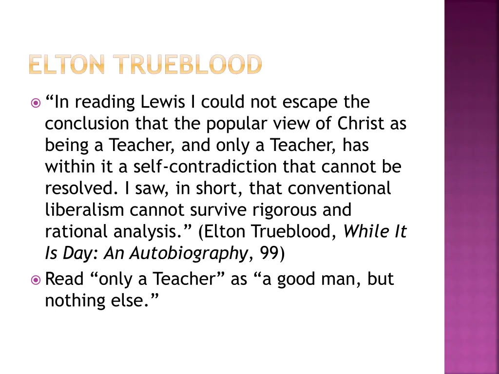 elton trueblood