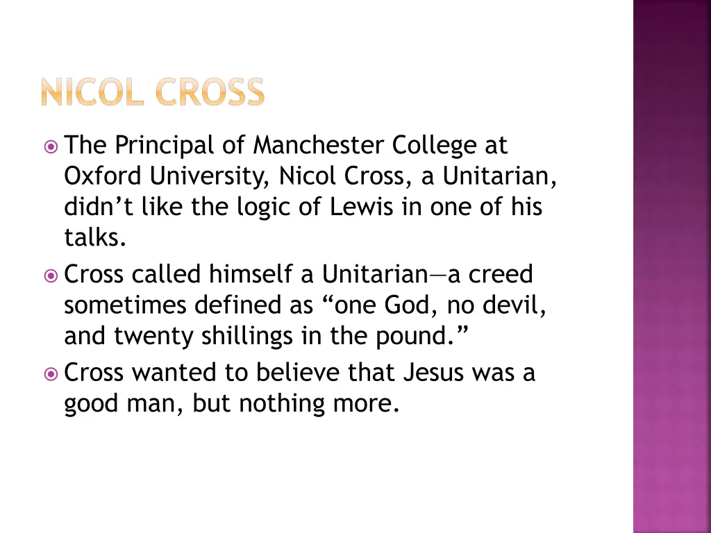 nicol cross