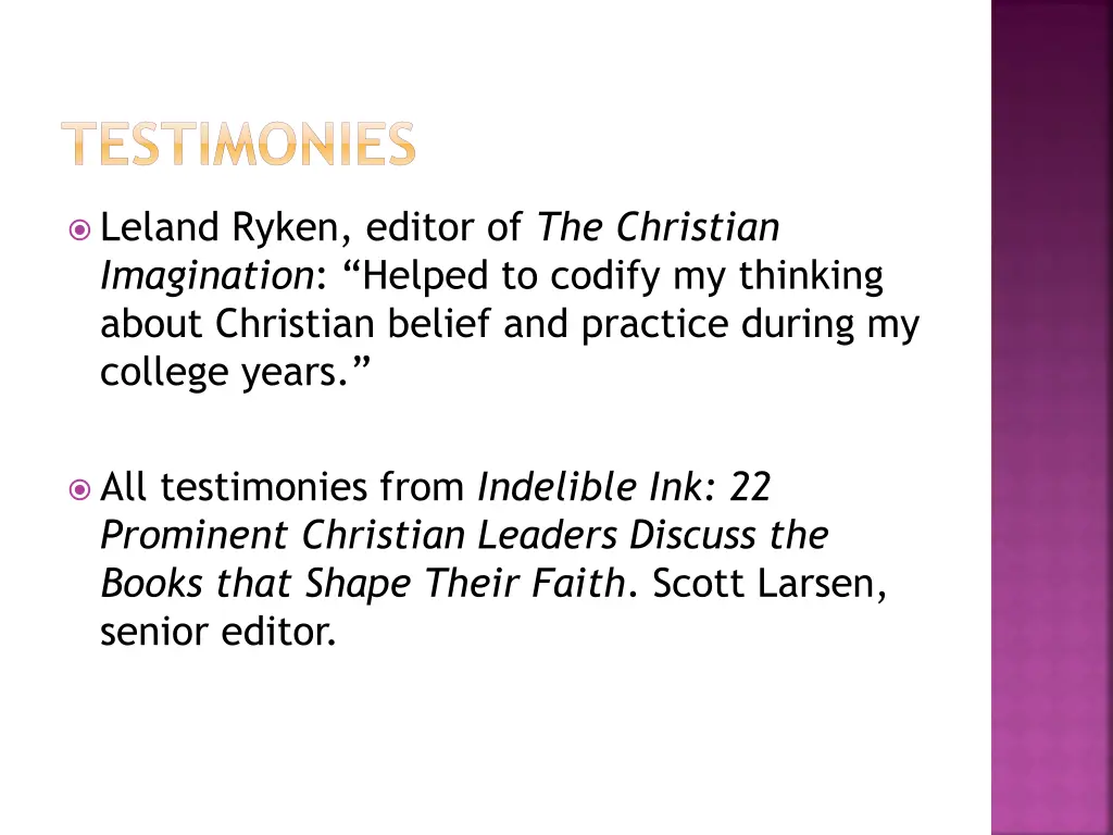 testimonies 5