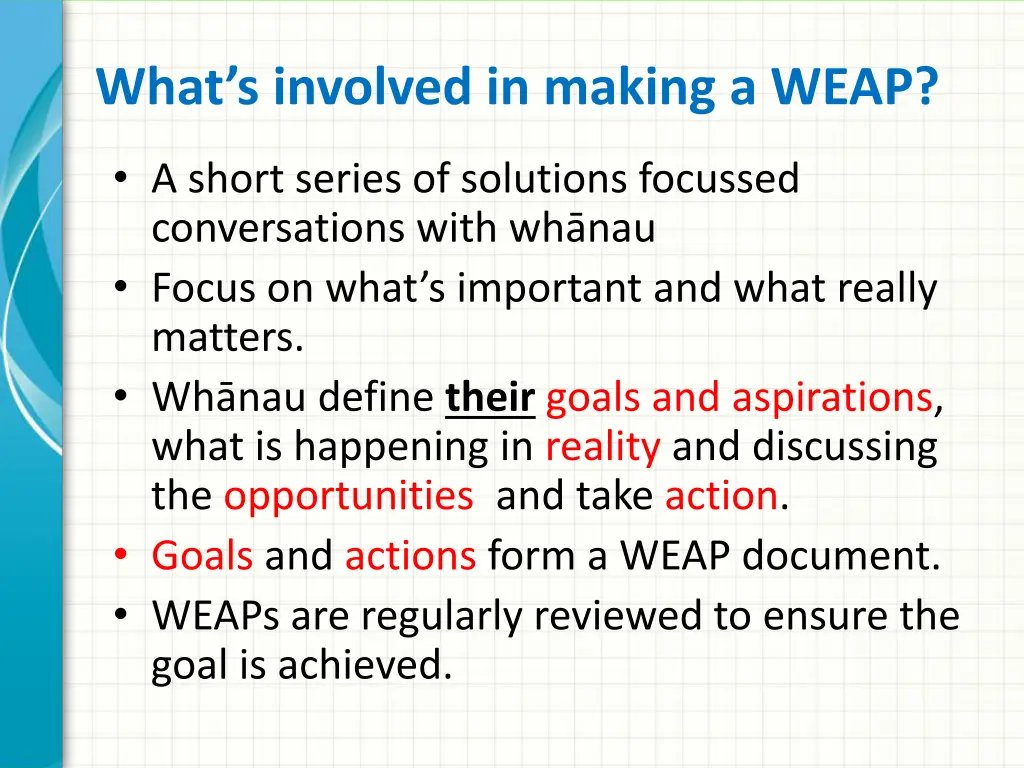 what s involved in making a weap