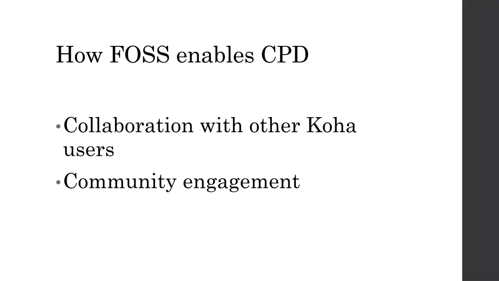 how foss enables cpd