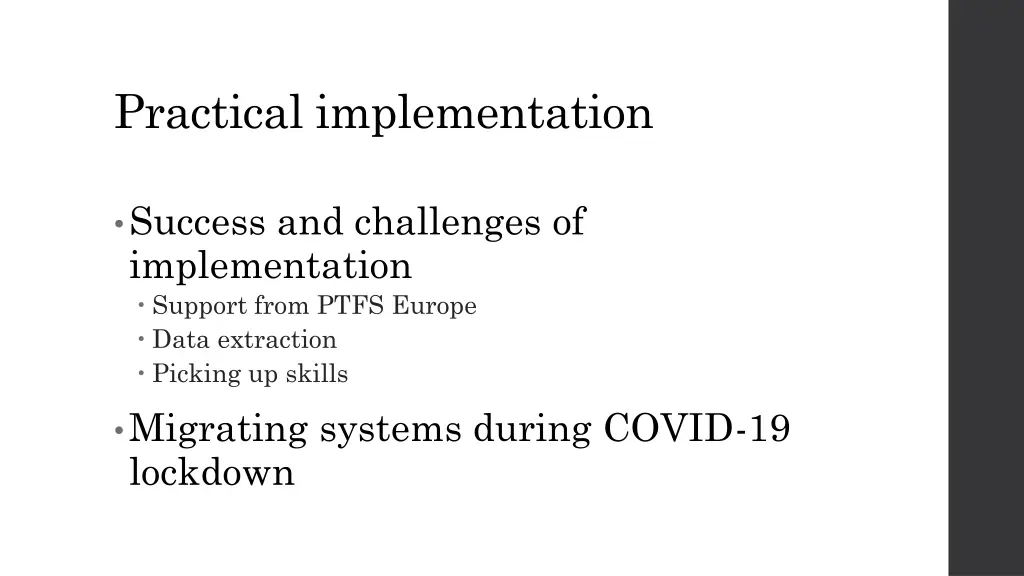 practical implementation