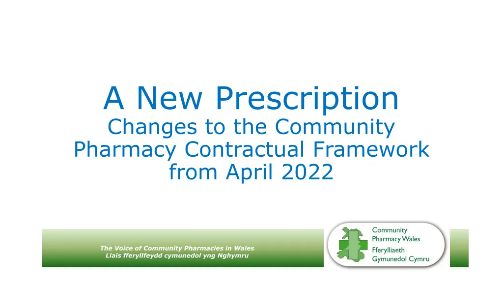 a new prescription changes to the community