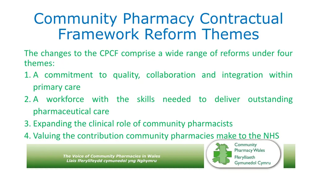 community pharmacy contractual framework reform 1