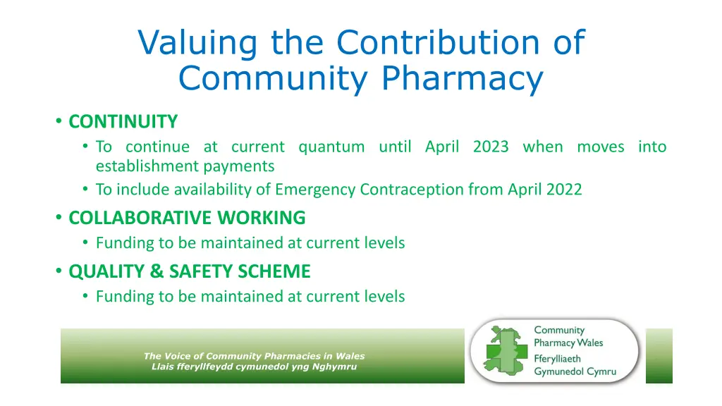valuing the contribution of community pharmacy 5