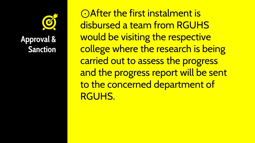 after the first instalment is disbursed a team