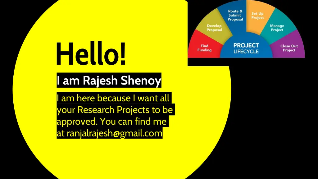 hello i am rajesh shenoy i am here because i want