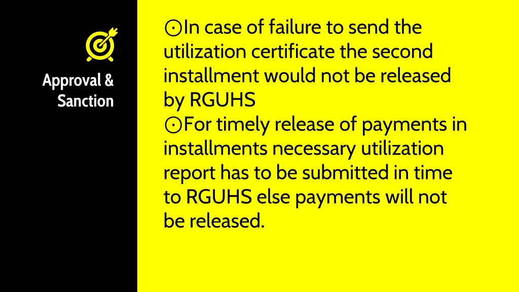 in case of failure to send the utilization