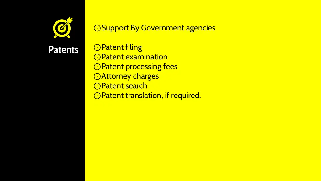support by government agencies