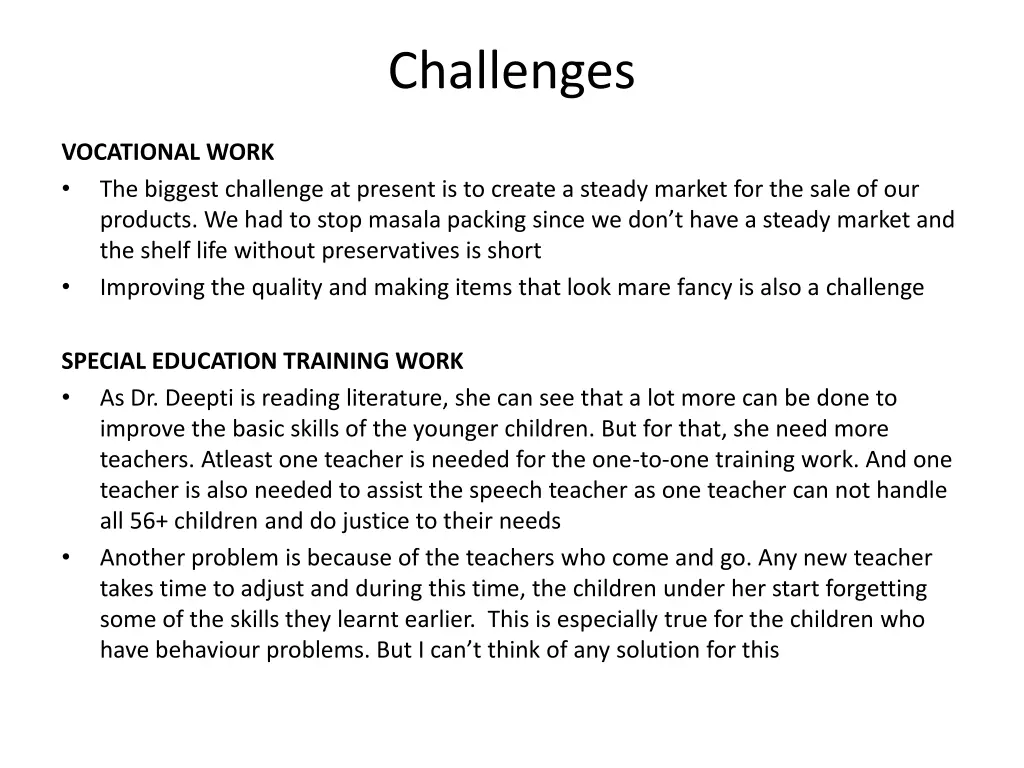 challenges