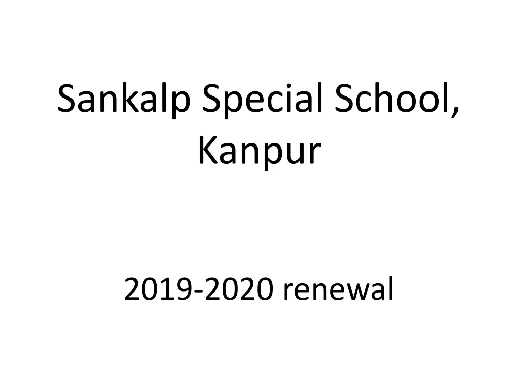 sankalp special school kanpur