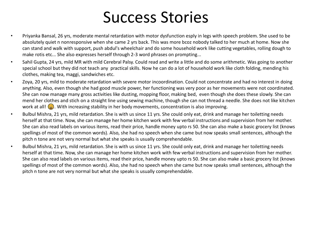 success stories