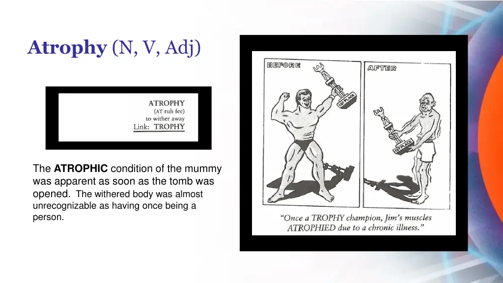 atrophy n v adj