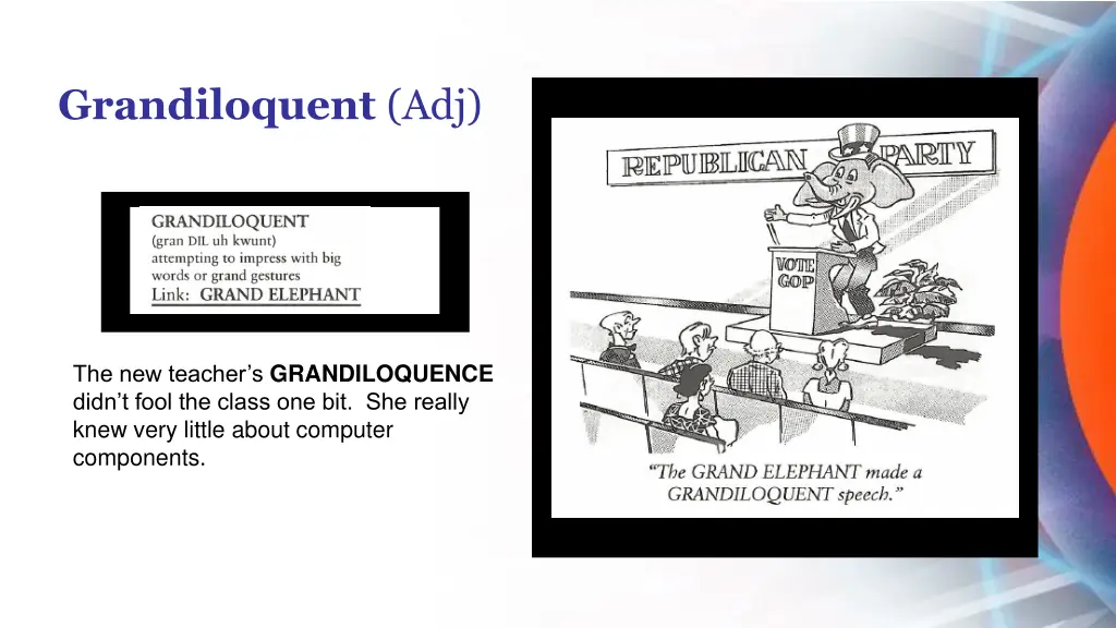 grandiloquent adj