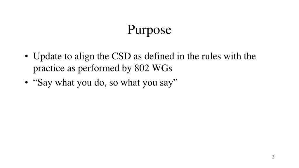 purpose