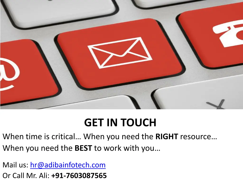 get in touch