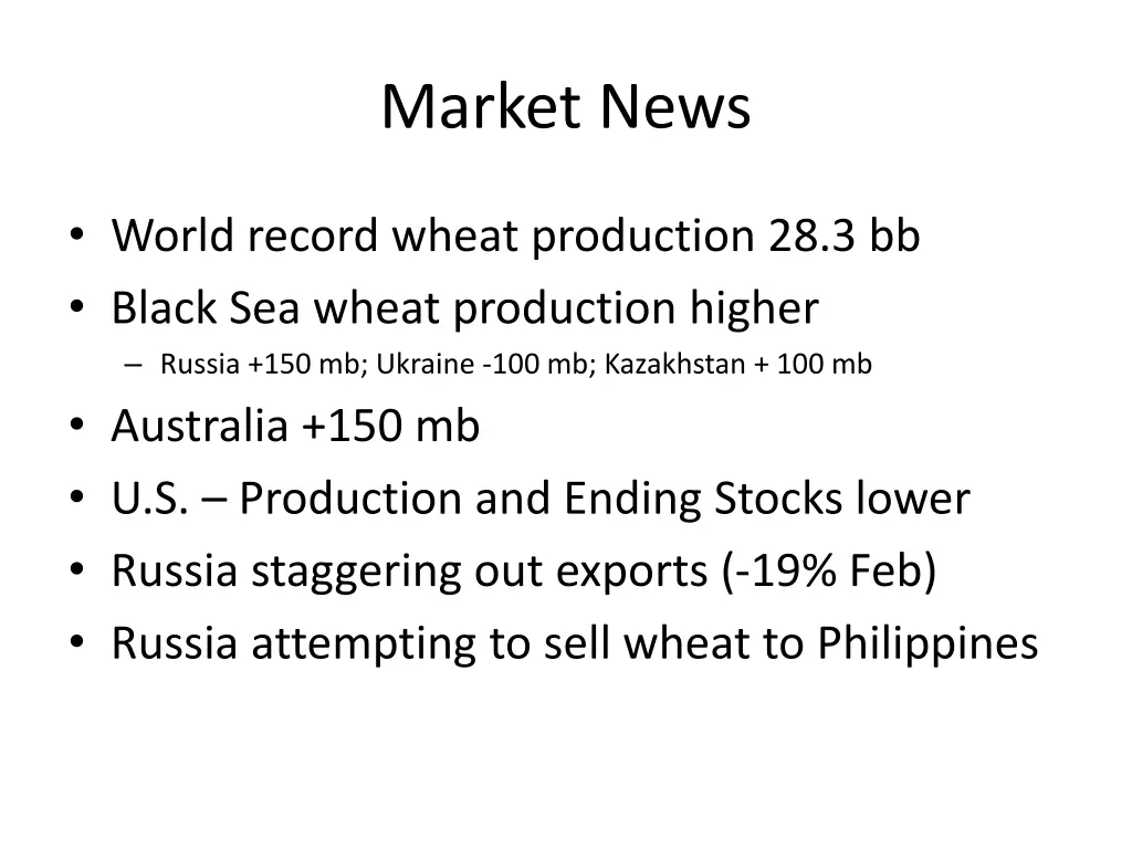 market news