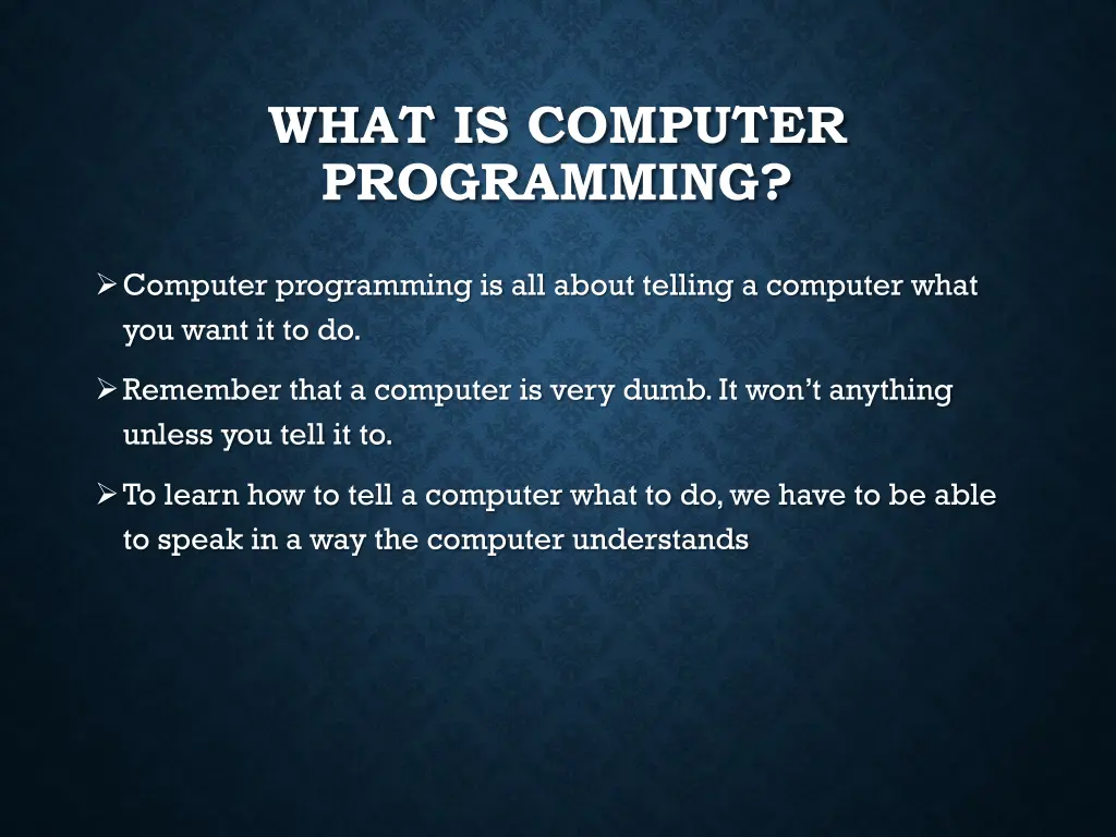 what is computer programming
