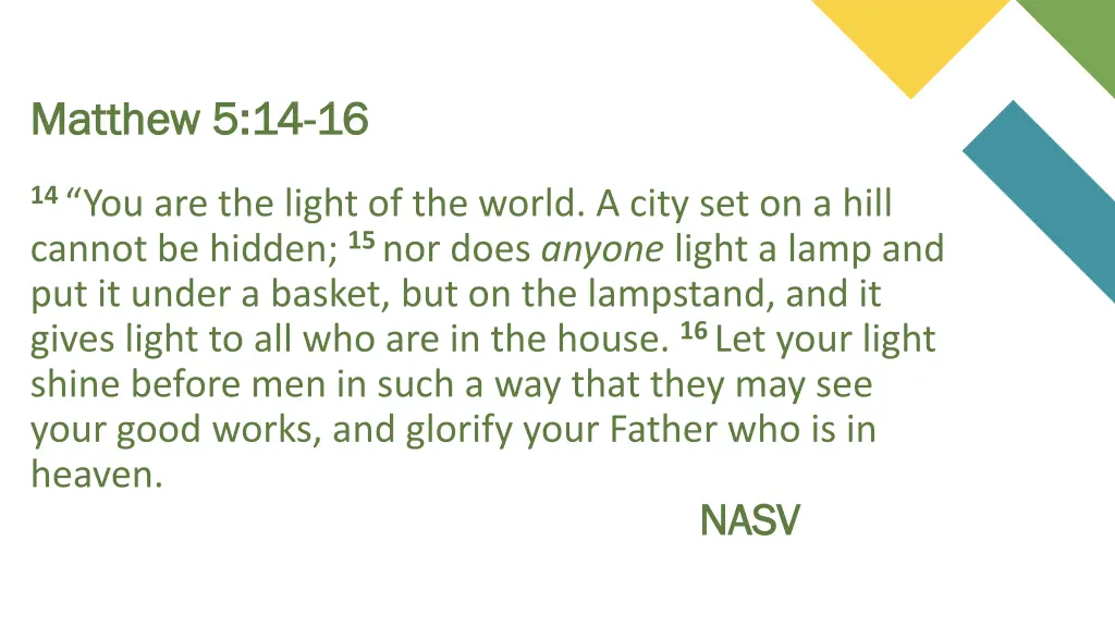 matthew 5 14 matthew 5 14 16