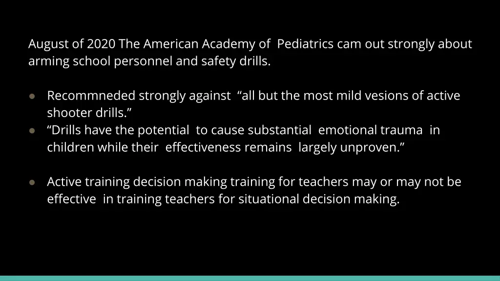 august of 2020 the american academy of pediatrics