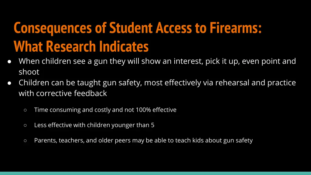 consequences of student access to firearms what
