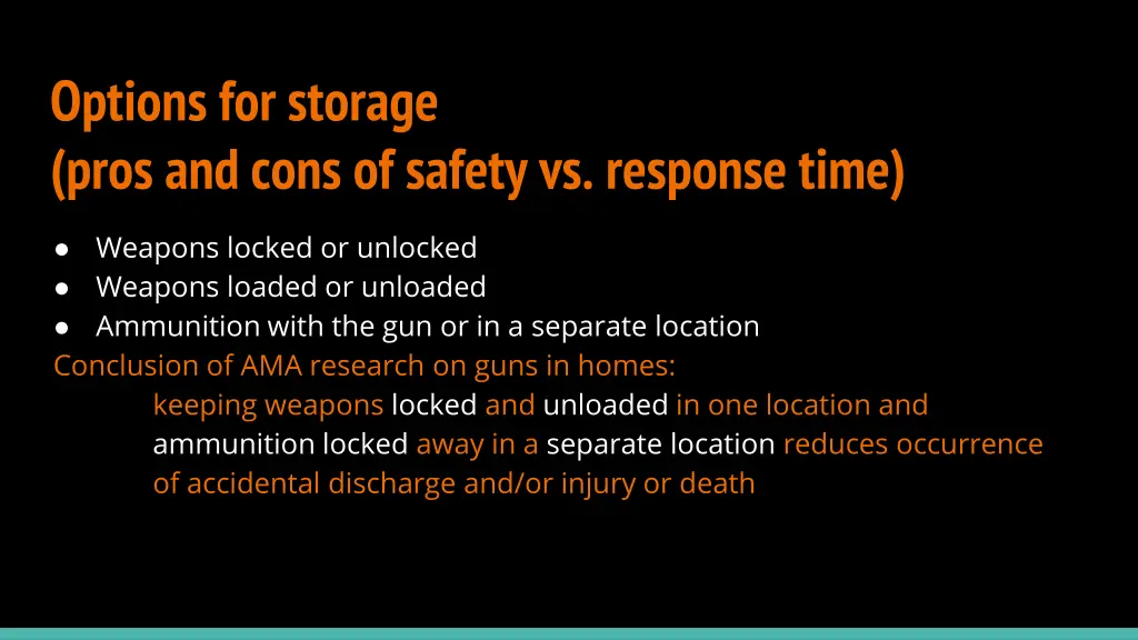options for storage pros and cons of safety