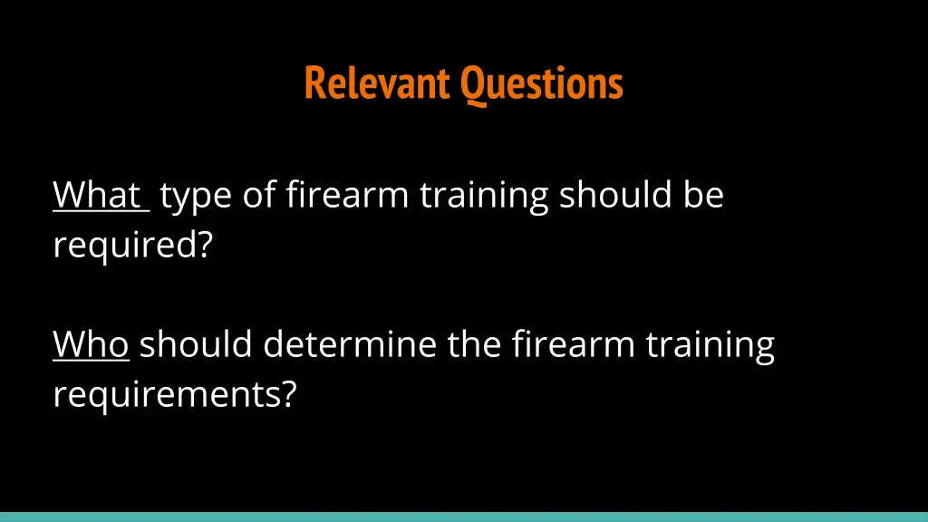 relevant questions