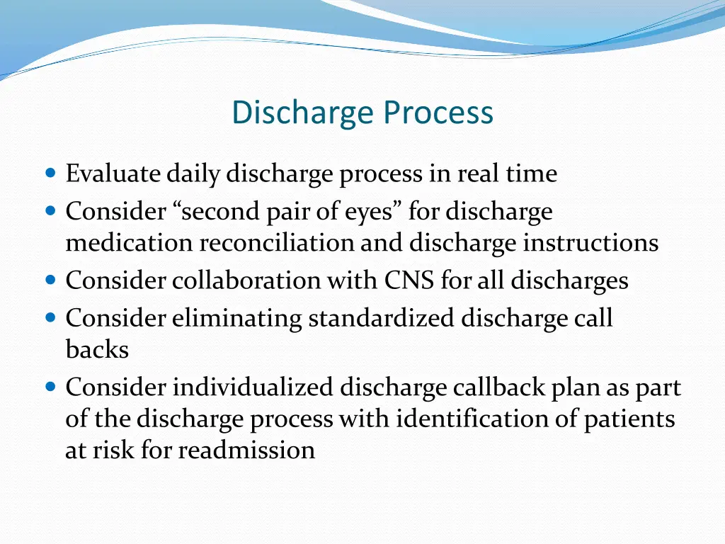 discharge process