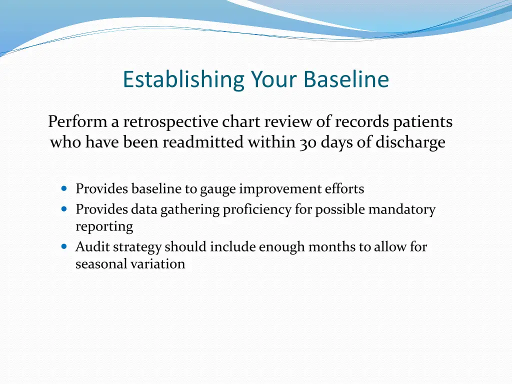 establishing your baseline