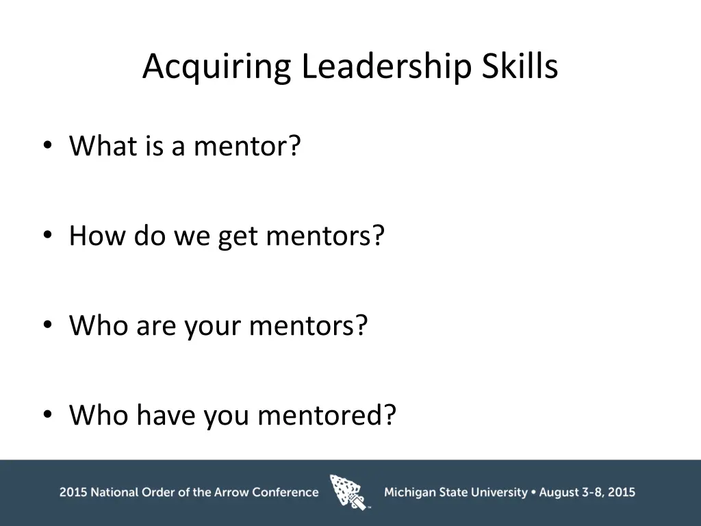 acquiring leadership skills