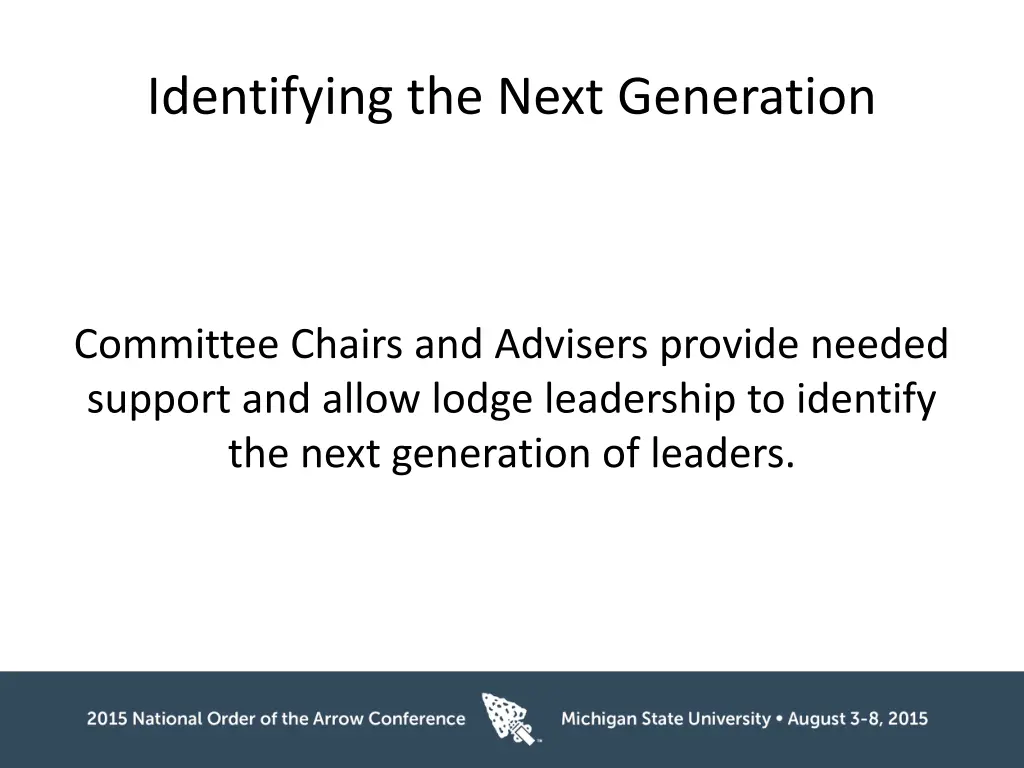 identifying the next generation