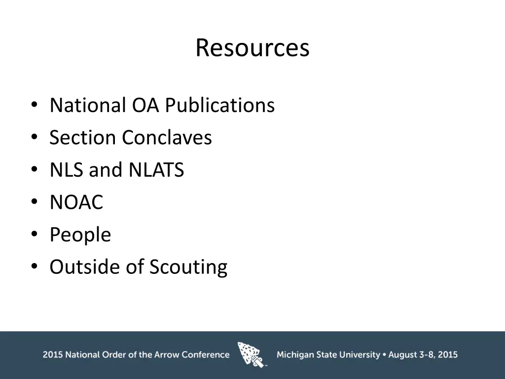 resources