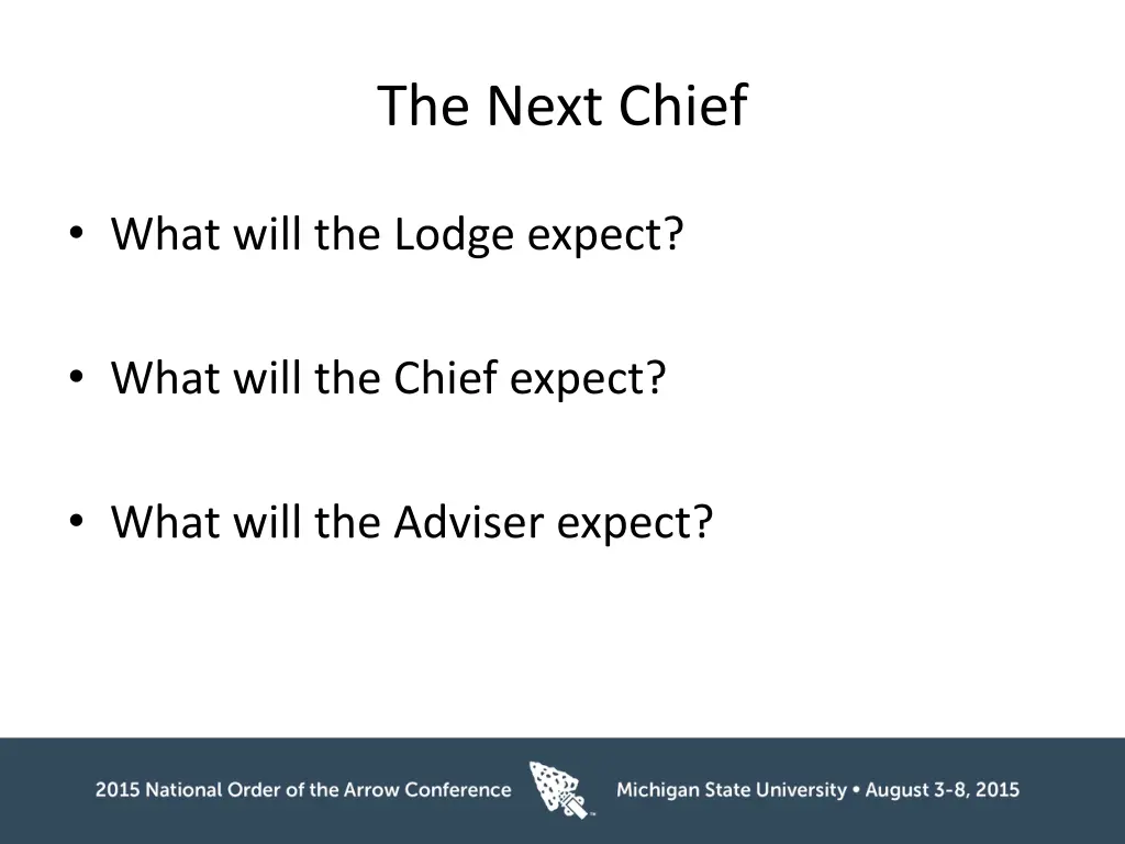 the next chief