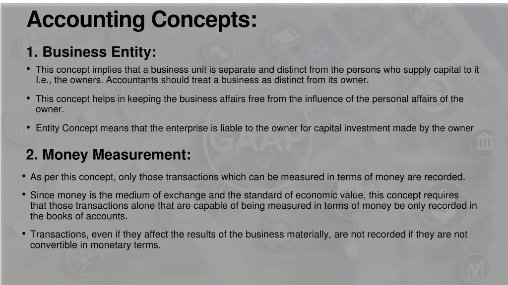 accounting concepts